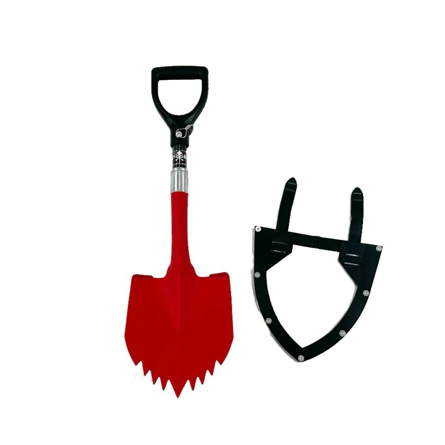 Krazy Beaver Mini Shovel with guard(Textured Red Head / Black Handle # 45642) - Spirit of 1876