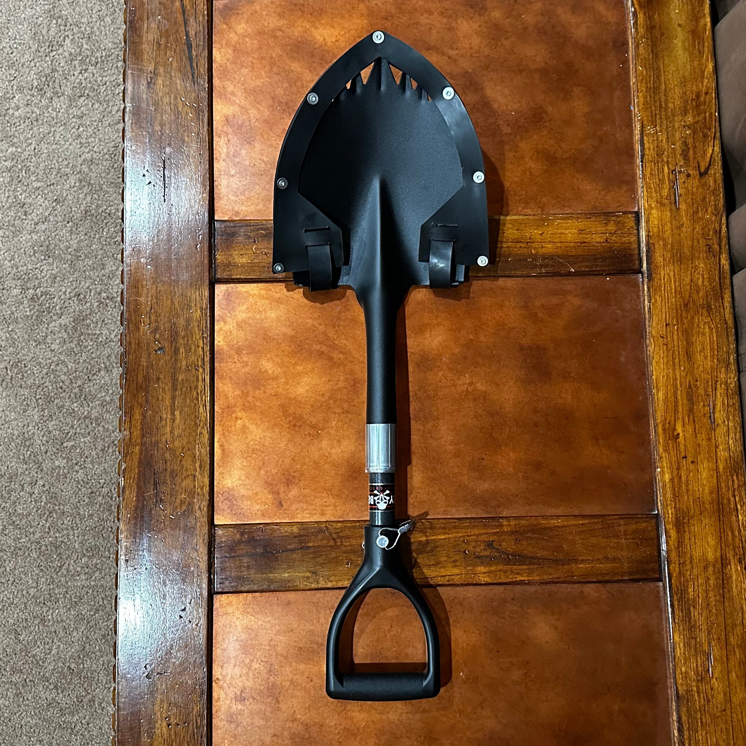 Krazy Beaver Mini Shovel with guard (Textured Black Head / Black Handle # 45641)