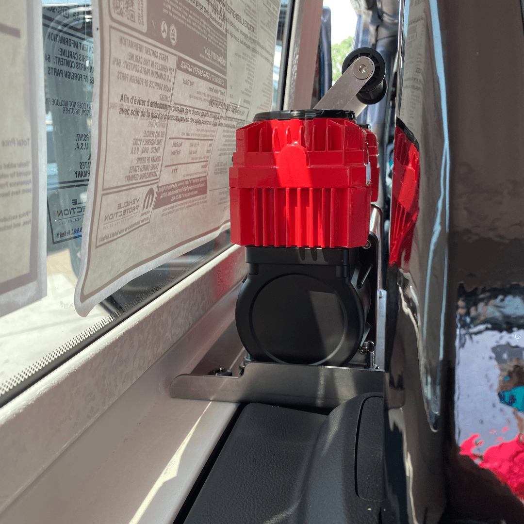 Thor's Lightning Refuge MOLLE Portable Air Compressor Storage Mount for Jeep Wrangler JLU 4-Door Hard Top 2018-2026
