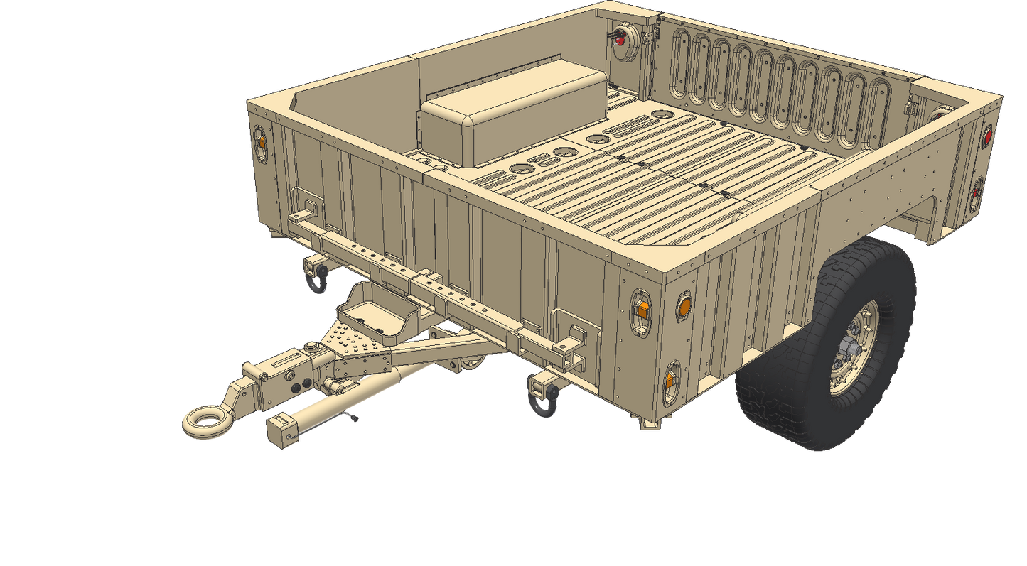XTR3 Bed Rack for M1101 Style Military Trailer
