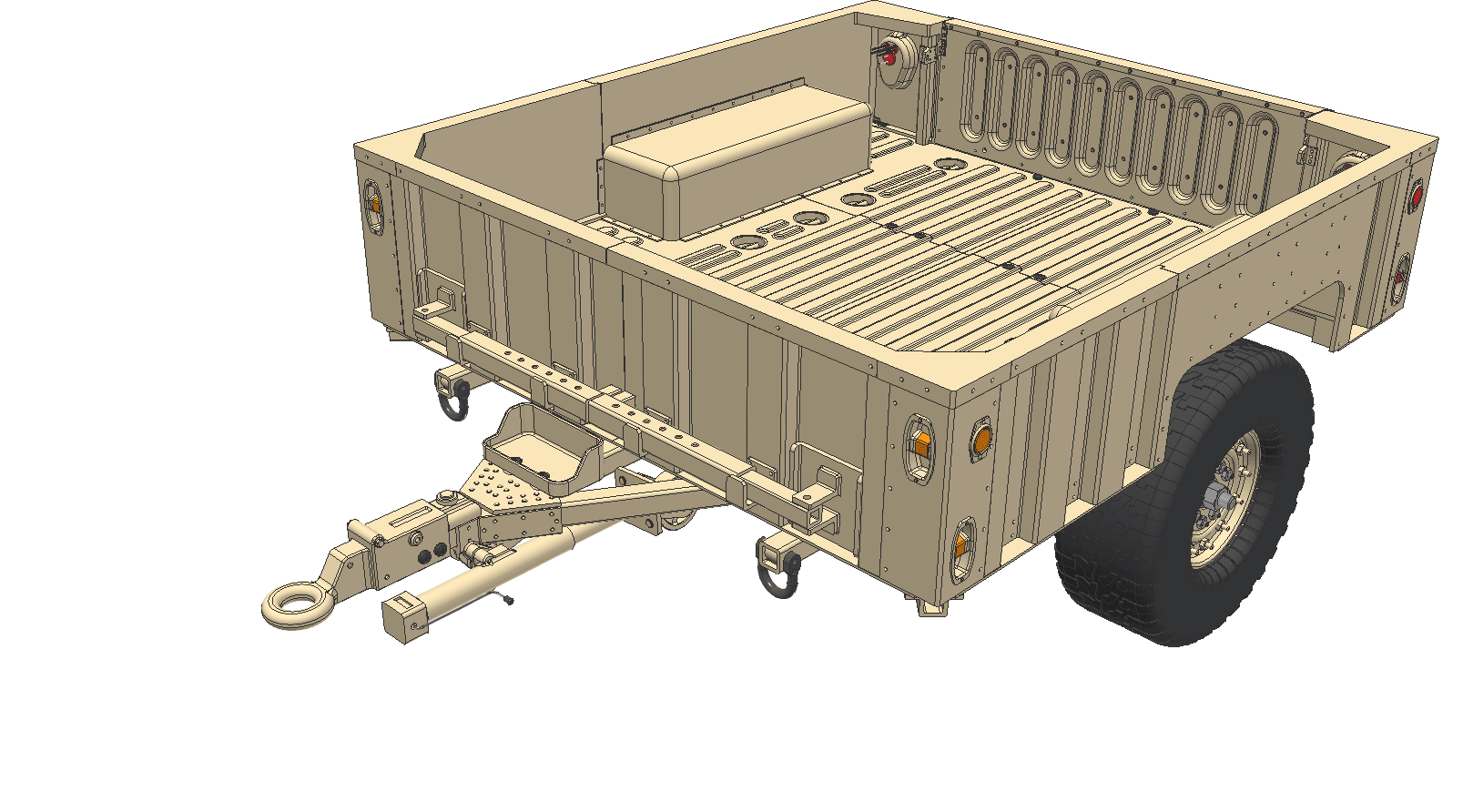 XTR3 Bed Rack for M1101 Style Military Trailer - Spirit of 1876 - Xtrusion Overland