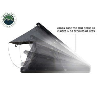 OVS HD Mamba 3 Person Clam Shell Aluminum Hard Shell Roof Top Tent, Grey Body & Green Trim - Spirit of 1876 - OVS