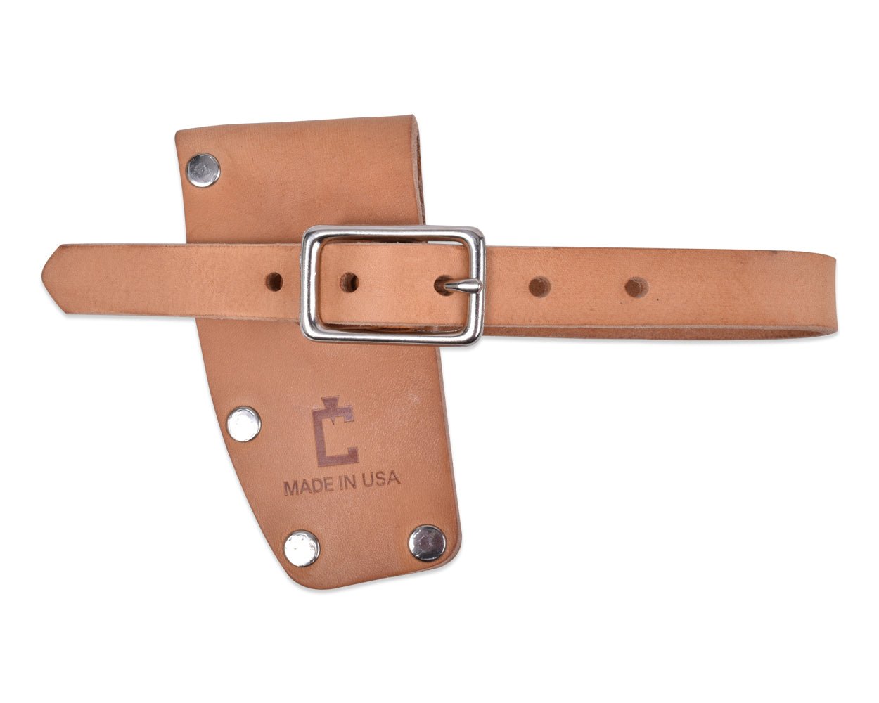 Natural Leather Mask, Riveted Design with Strap for Hatchets - Spirit of 1876