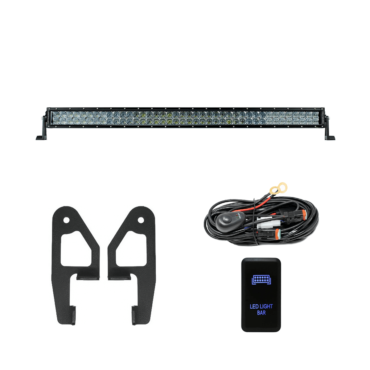 Premium Roof Rack Front Light Bar Kit for 2005 - 2023 Toyota Tacoma - Spirit of 1876 - Dealers of Cali Raised LED