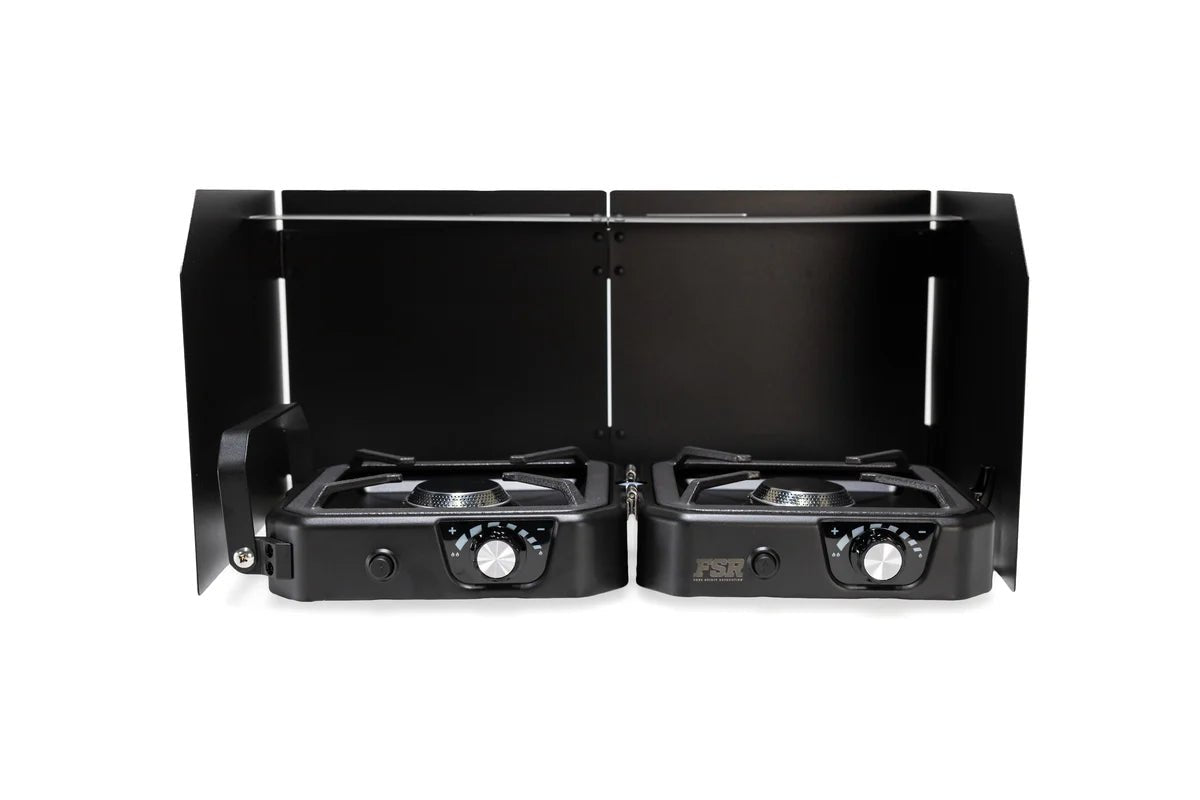 FSR Portable 2 Burner Camp Stove & Wind Screen - Spirit of 1876