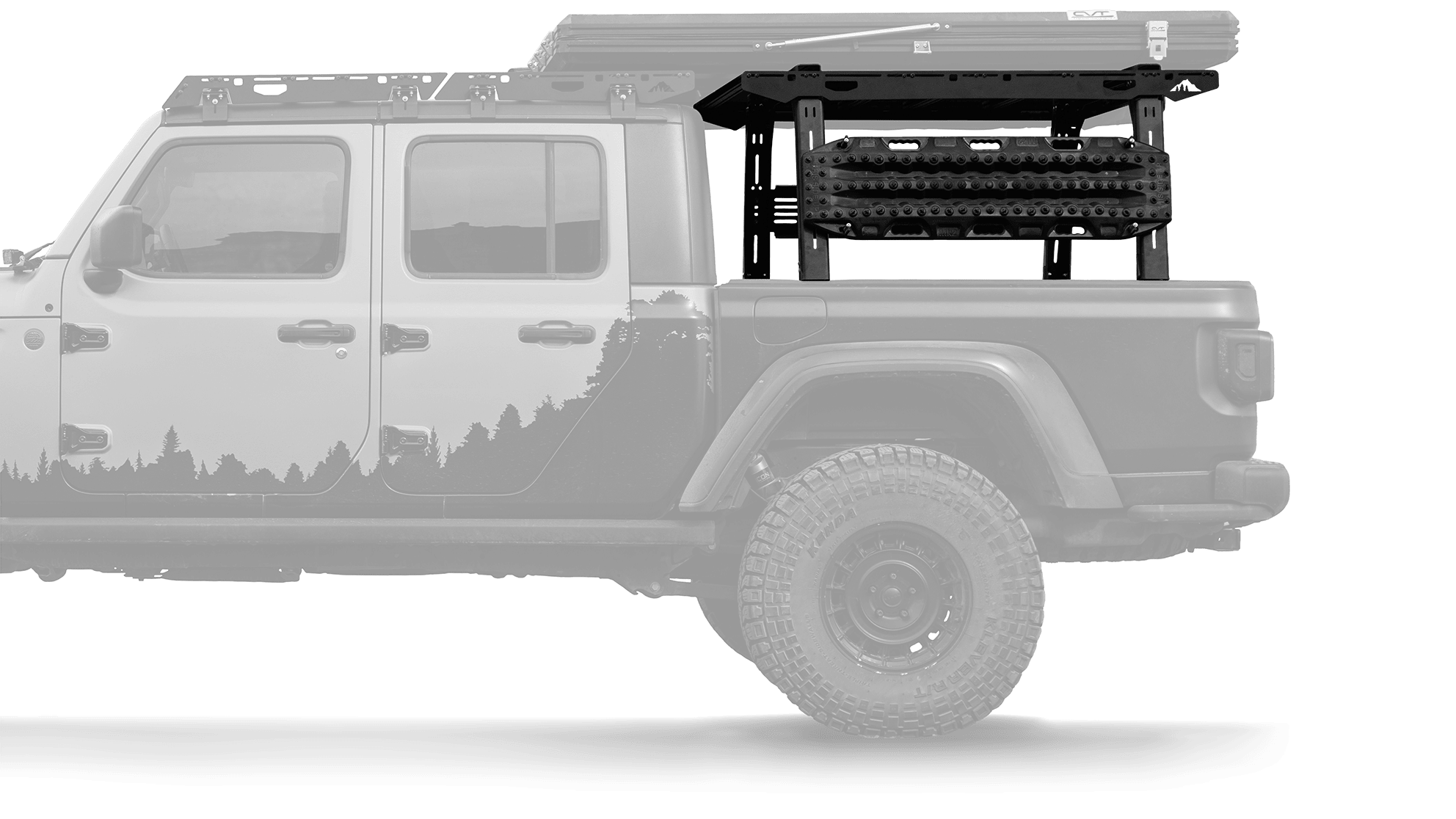 Jeep Gladiator Rack Height PAK System Bed Rack - Spirit of 1876 - Sherpa Equipment Company