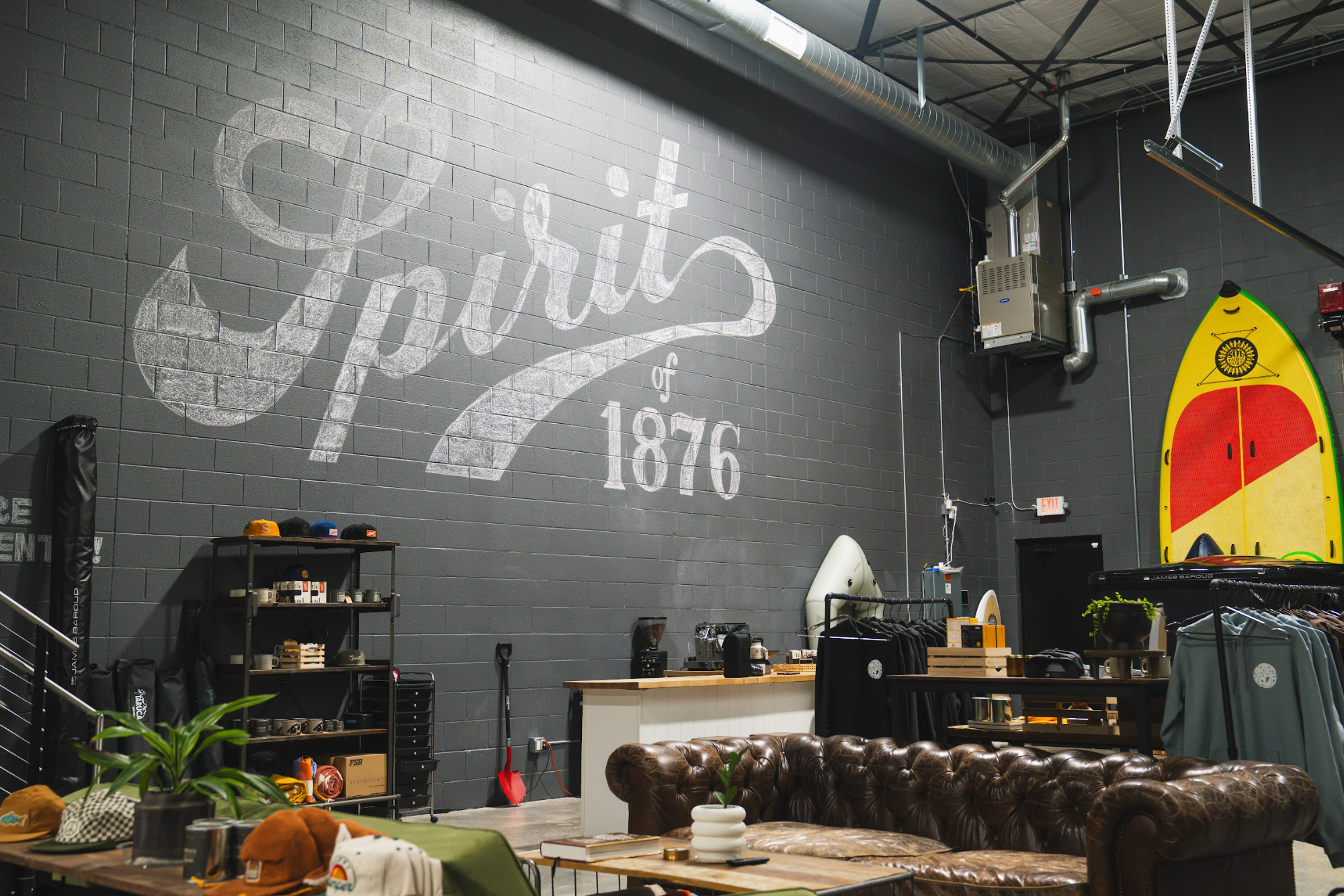 Overland showroom in castle rock coffee bar and retail