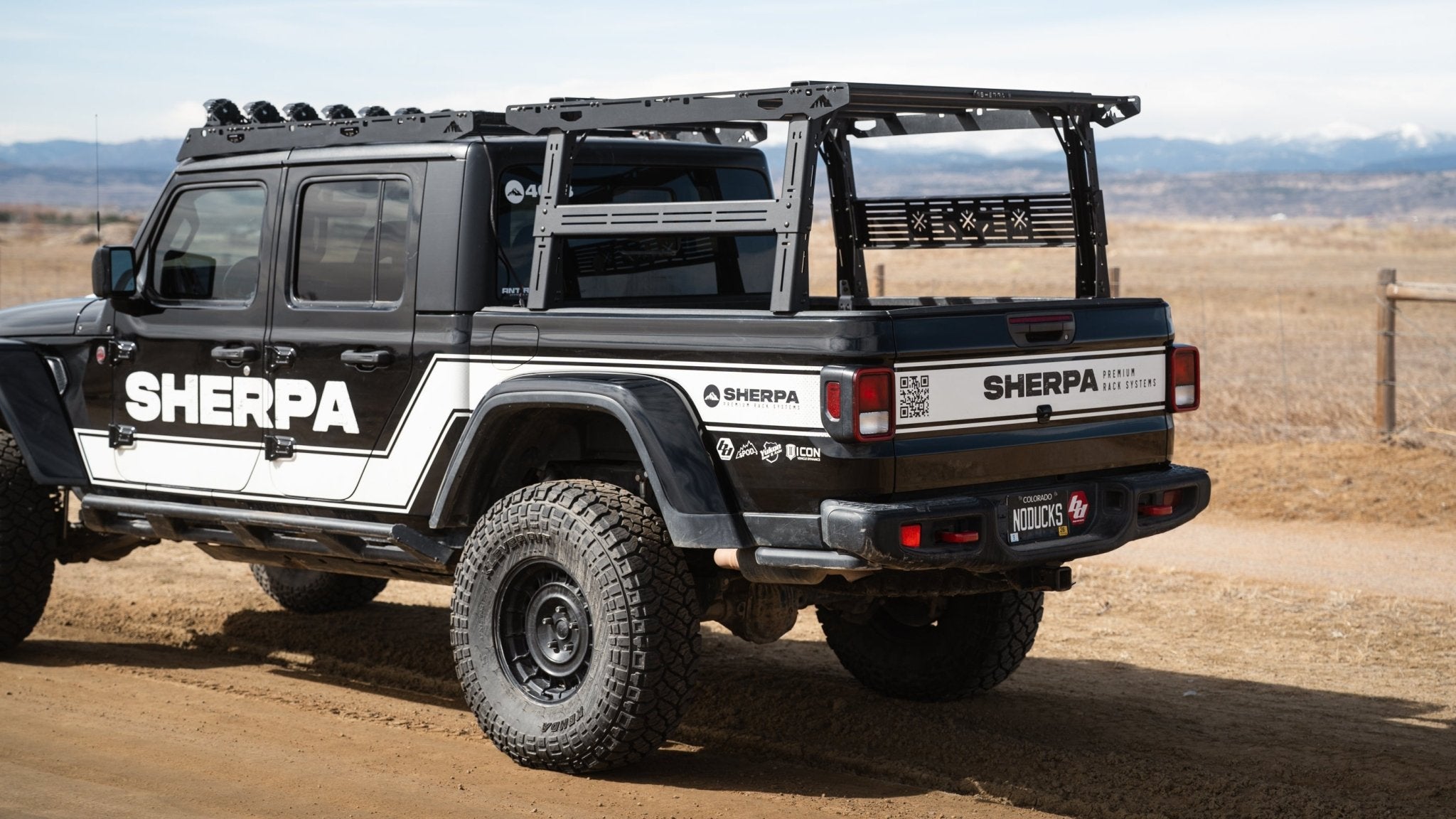 Sherpa Equipment Company Jeep Gladiator Rack Height PAK System Bed Rack - Spirit of 1876Sherpa Equipment Company