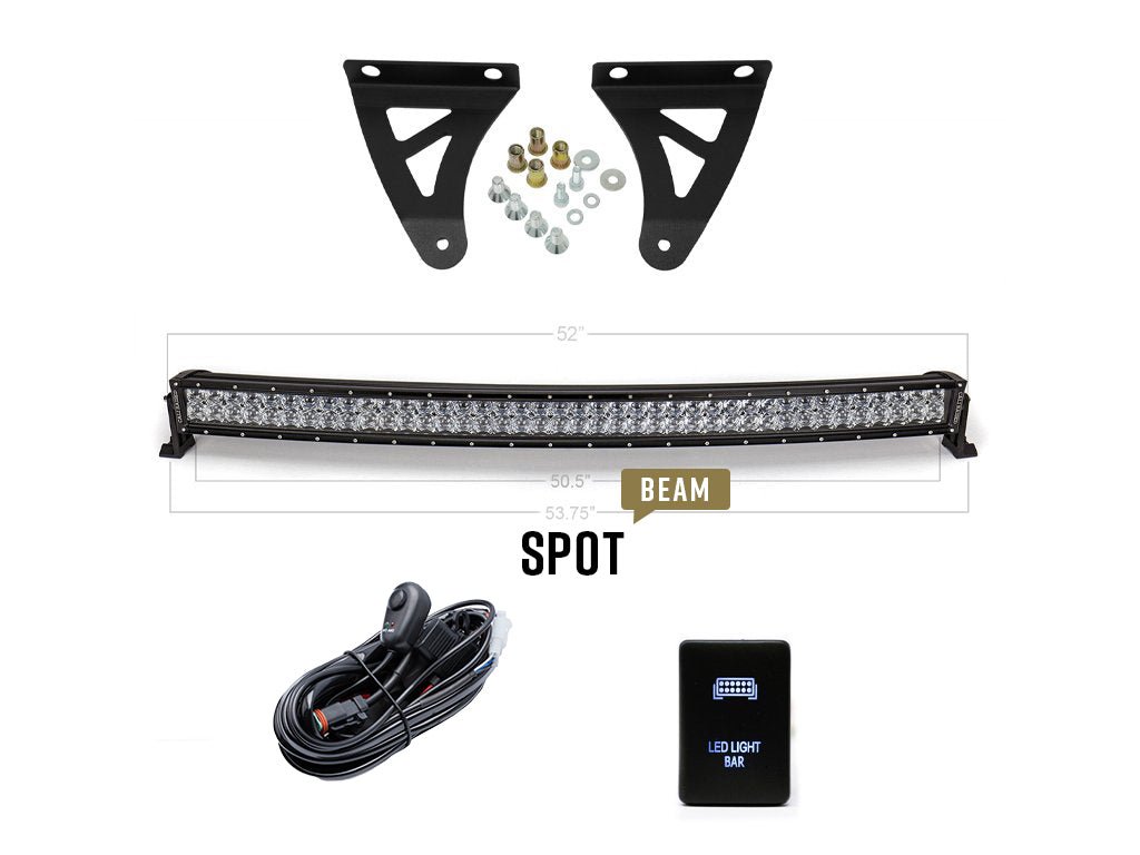 52" Curved LED Light Bar Roof Brackets Kit For 2007 - 2021 Toyota Tundra - Spirit of 1876Dealers of Cali Raised LED