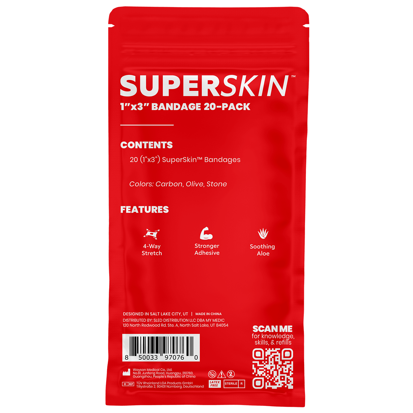 SuperSkin® Bandage 20 Pack - Spirit of 1876 - My Medic Wholesale