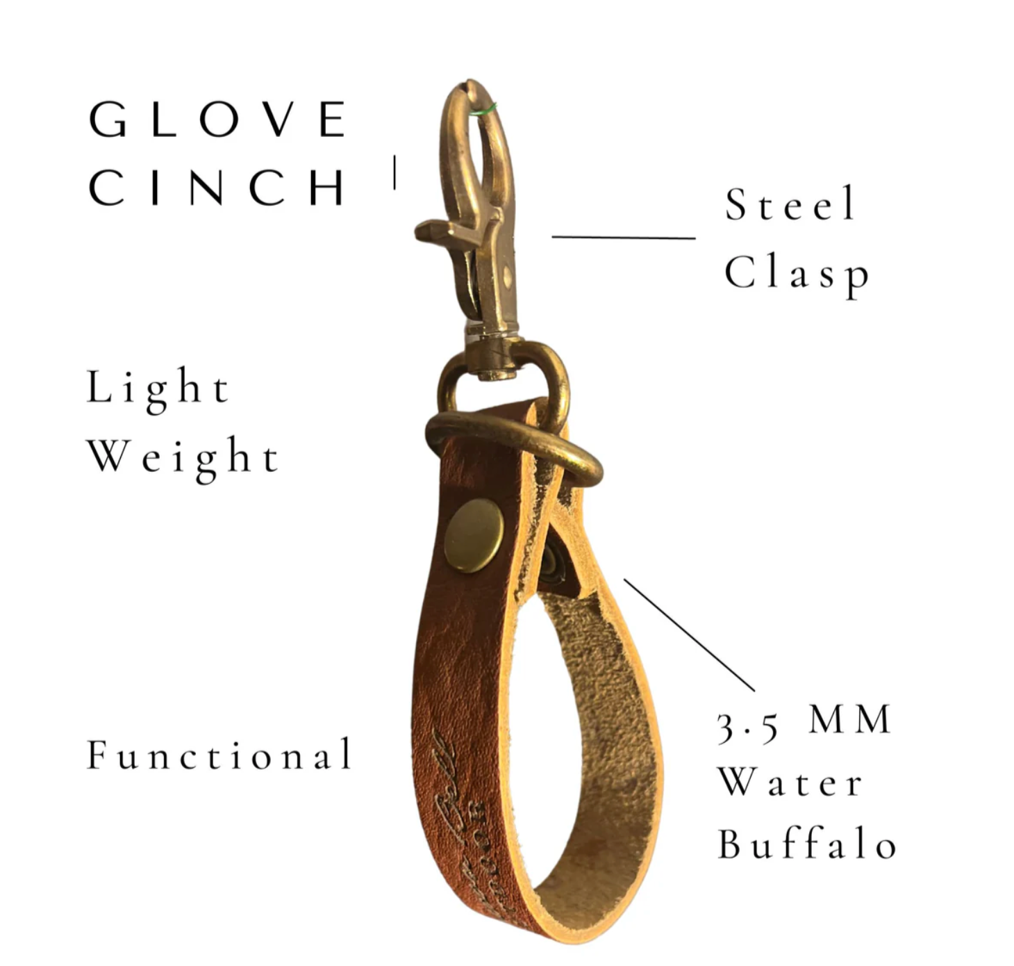 Marron Bell Leather Glove Cinch