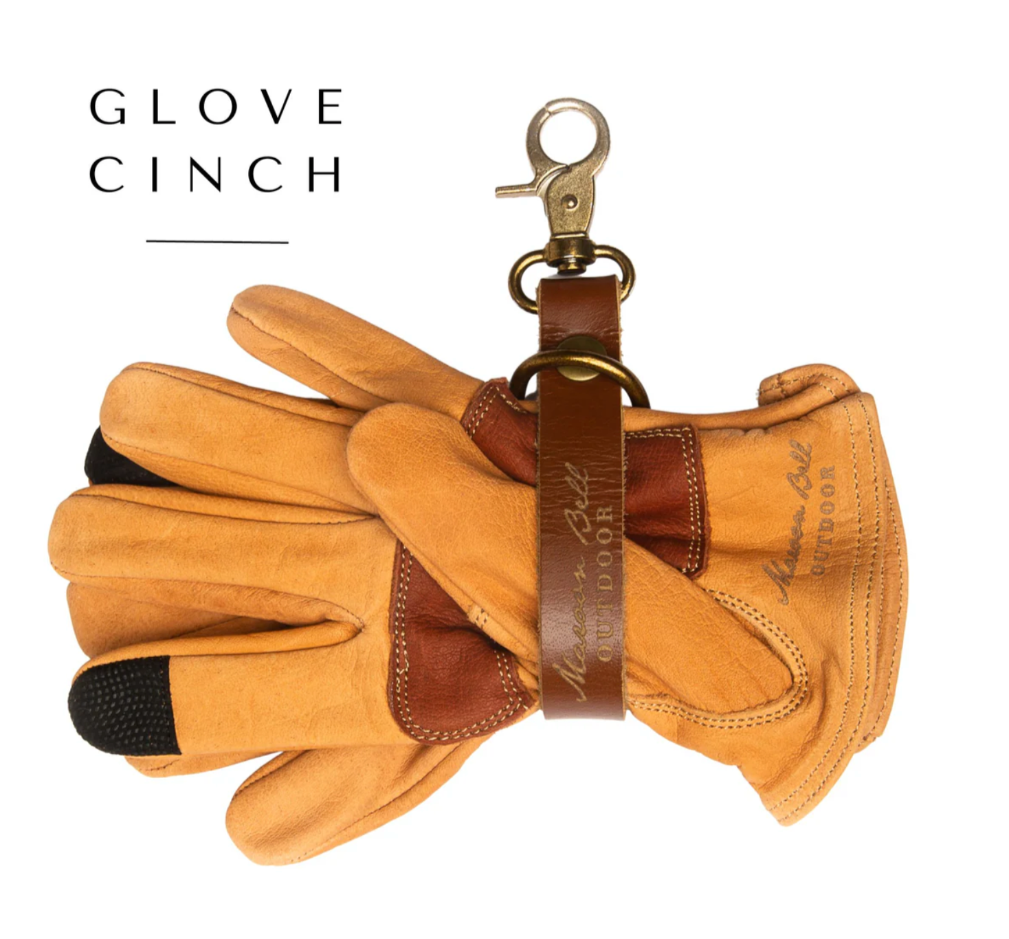 Marron Bell Leather Glove Cinch