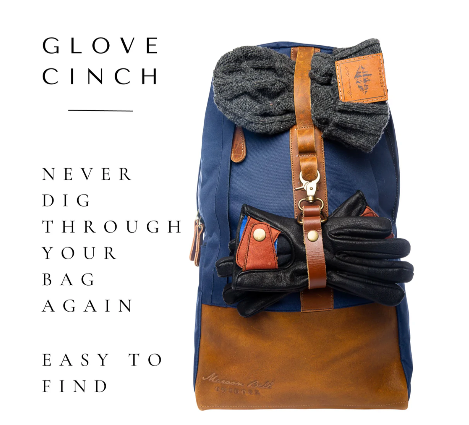 Marron Bell Leather Glove Cinch