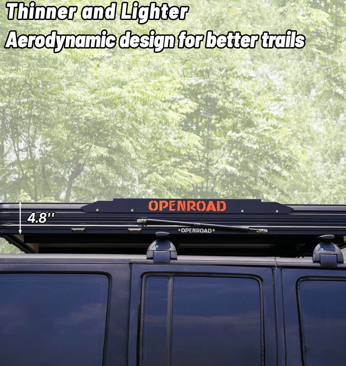 OPENROAD Aluminum Hard Shell Roof Top Tent - PeakRoof LT Series - Spirit of 1876OPENROAD