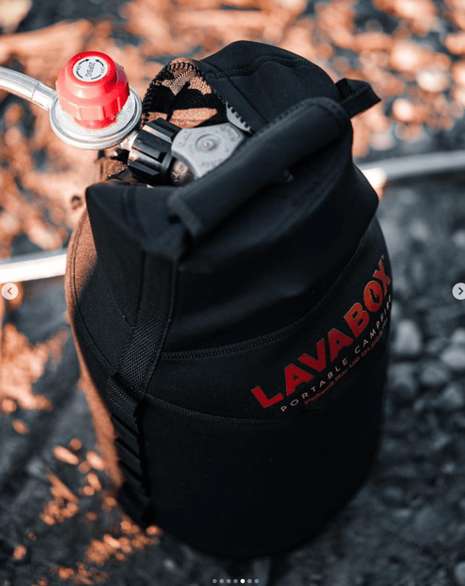 Burt's Tank Top: 10 Pound Propane Tank Insulator and Carrier - Spirit of 1876LavaBox Portable Campfire