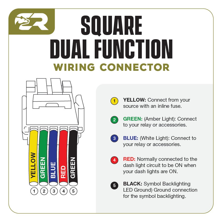 Square Style Dual Function Toyota OEM Style "AMBER & WHITE" Switch - Spirit of 1876 - Dealers of Cali Raised LED