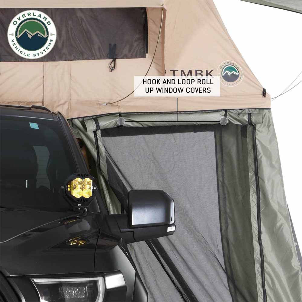OVS LD TMBK Roof Top Tent Annex Green Base With Black Floor & Travel Cover