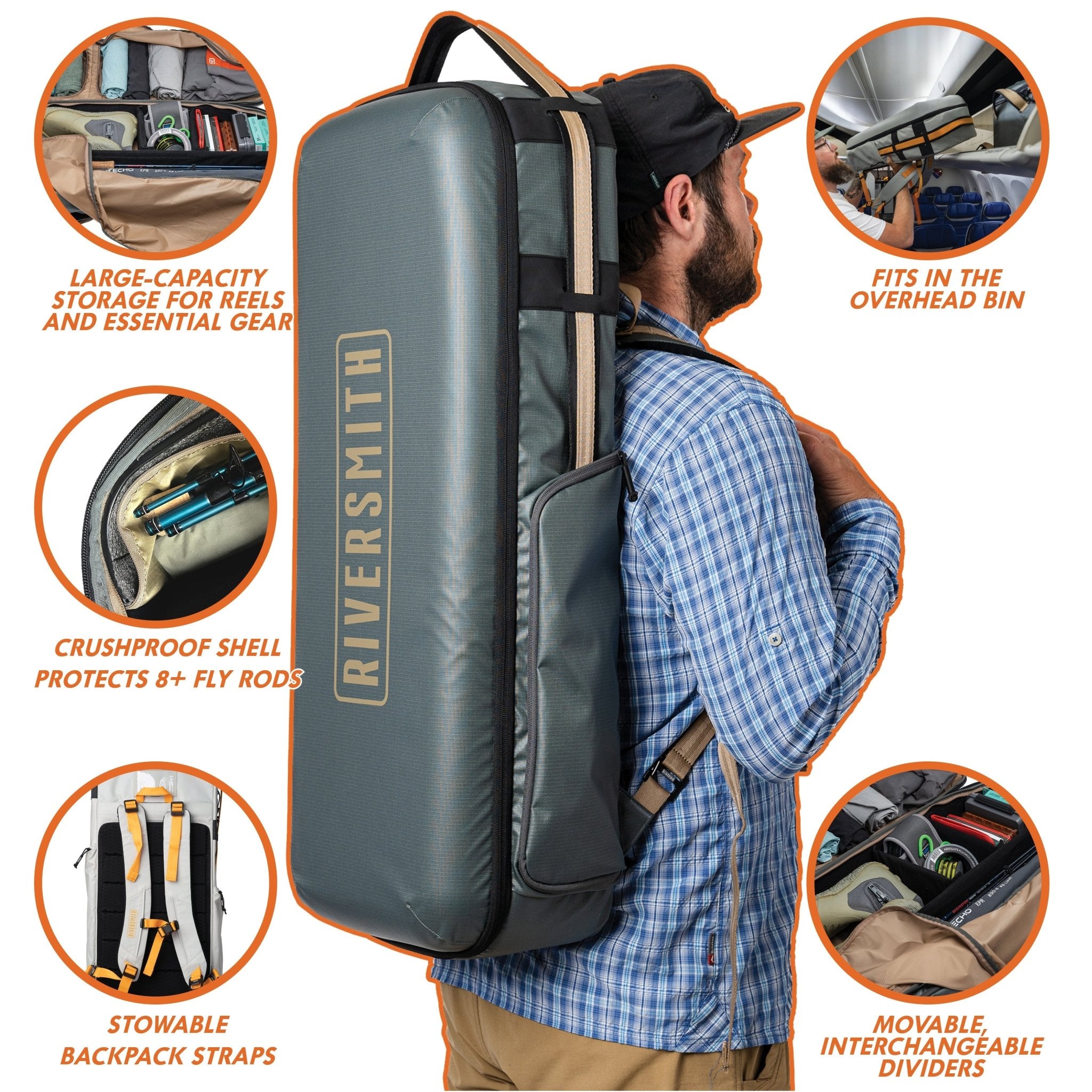 The Travel Pack: Fly Fishing Travel Bag - Spirit of 1876 - Riversmith Inc