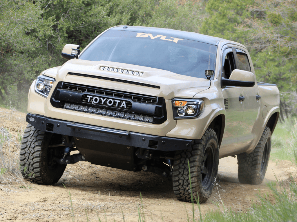 42" Hidden Grille Curved LED Light Bar Mounting Brackets For 2014 - 2021 Toyota Tundra - Spirit of 1876 Cali Raised LED