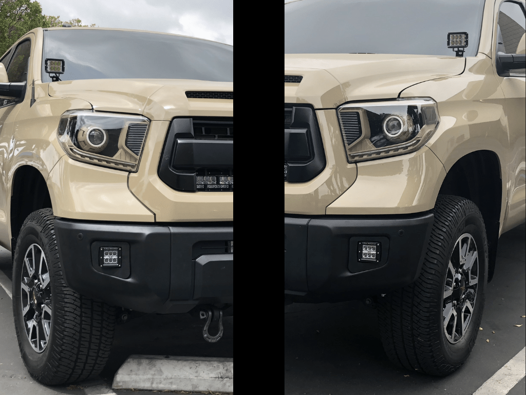 LED Fog Light Pod Replacements Brackets Kit For 2014 - 2021 Toyota Tundra - Spirit of 1876Dealers of Cali Raised LED