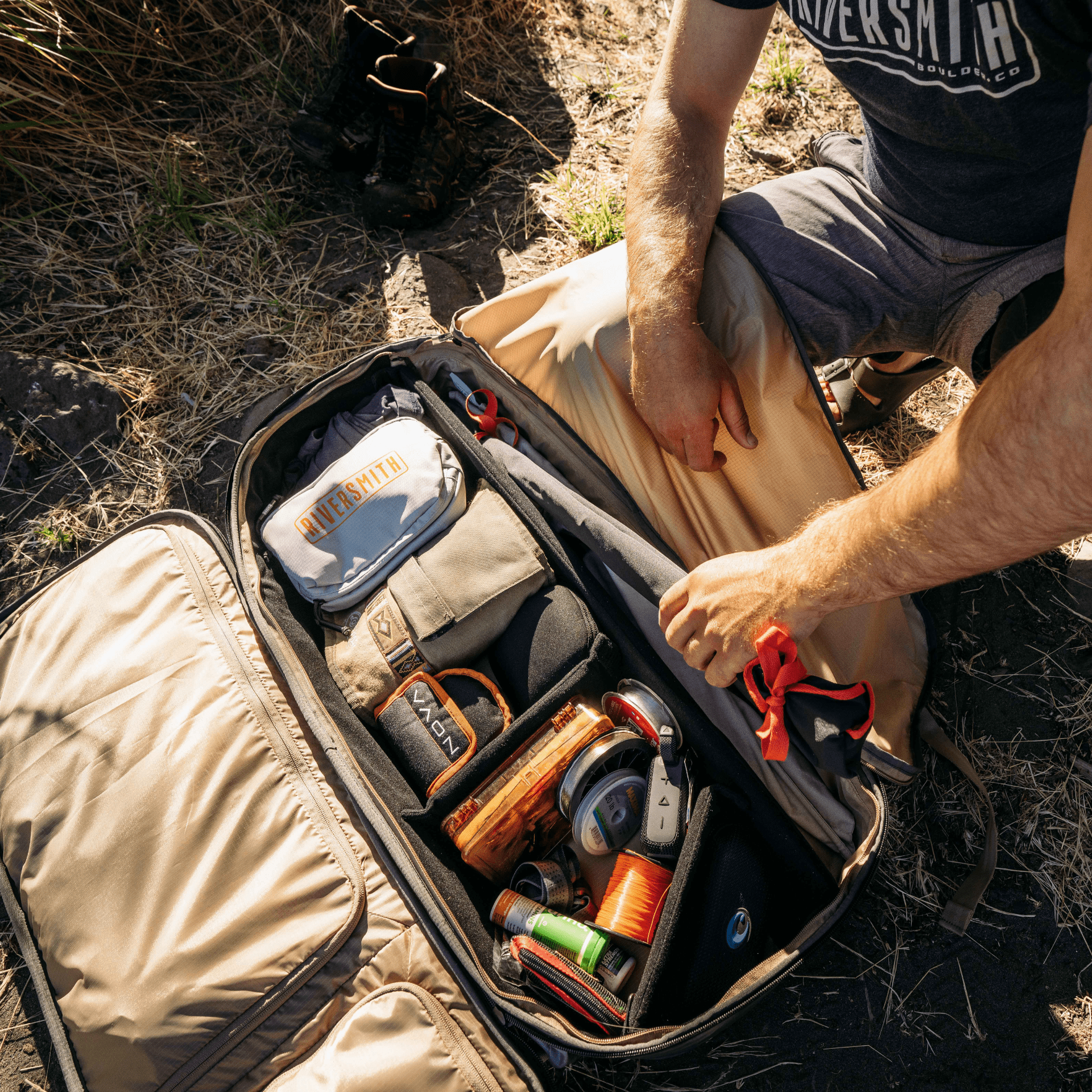 The Travel Pack: Fly Fishing Travel Bag - Spirit of 1876 - Riversmith Inc
