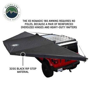 XD Nomadic 180 - Awning, Universal, Black Body, Black Trim W/Black Travel Bag - Spirit of 1876OVS