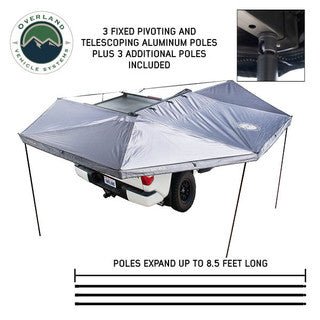 XD Nomadic 270 - Awning W/Lights & Black Out Grey Hex, Black Trim & Black Travel Cover - Spirit of 1876OVS