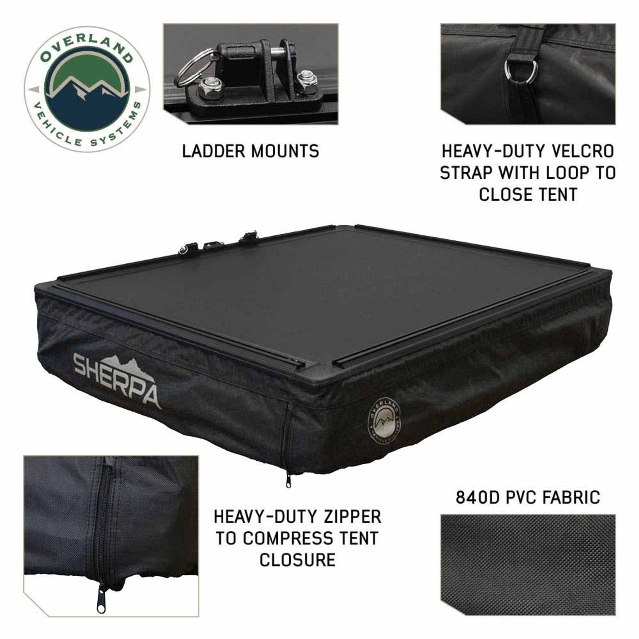 OVS XD Sherpa Hybrid Soft Shell Roof Top Tent, Blue Body & Black Rainfly - Spirit of 1876OVS