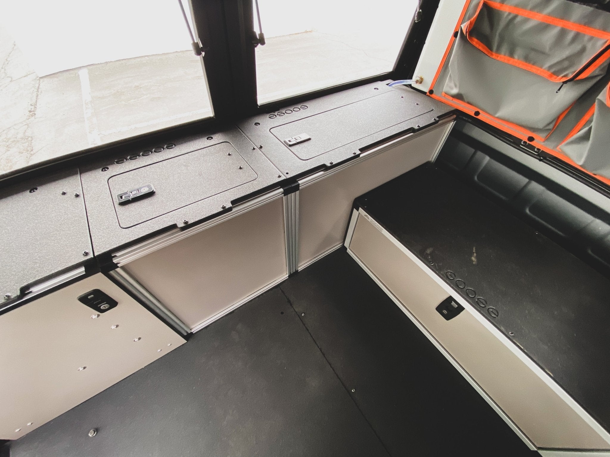 Alu - Cab Alu - Cabin Canopy Camper - Ram 2500 & 3500 2009 - Present 4th & 5th Gen. - Front Utility Module - Spirit of 1876 - Goose Gear
