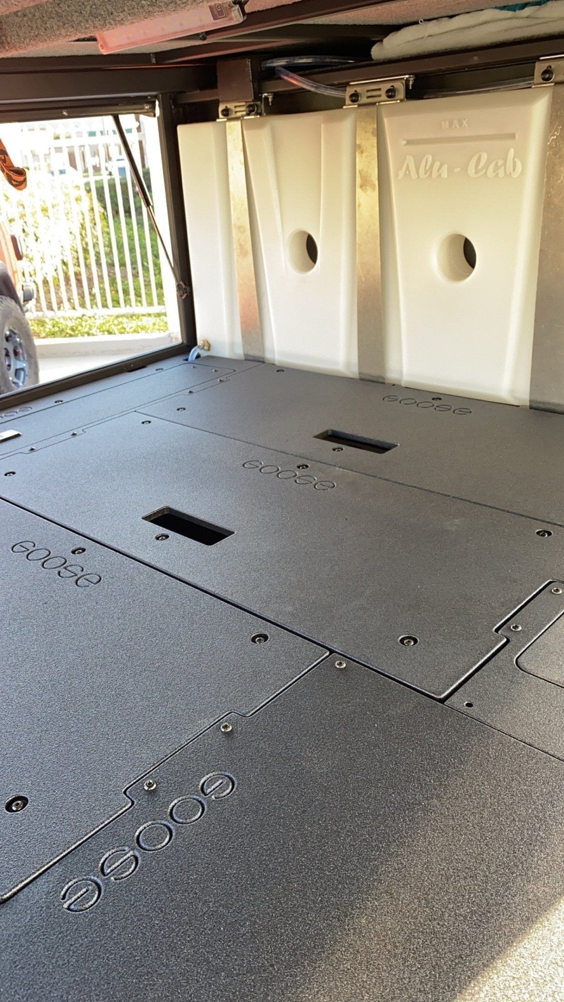 Alu - Cab Canopy Camper - Sleep Deck Panel - Power Management Module to Double Drawer Module - Spirit of 1876 - Goose Gear