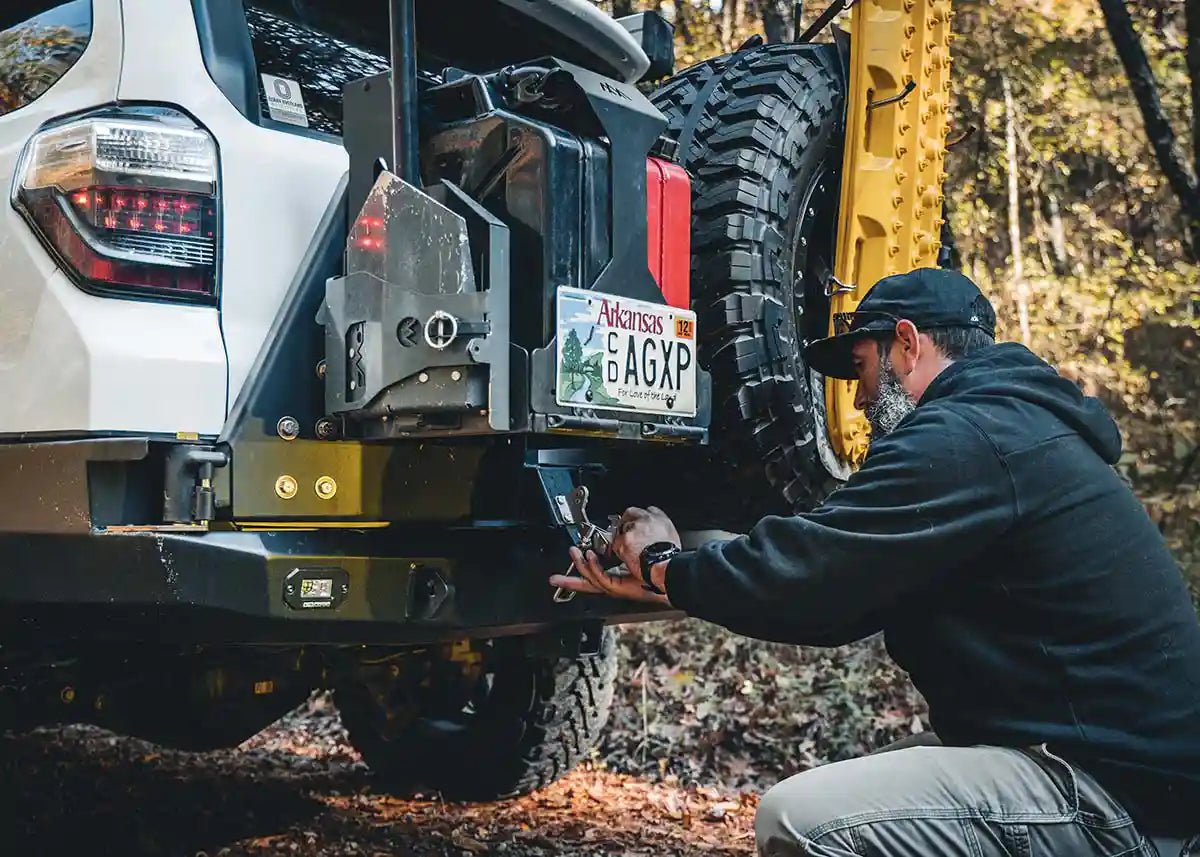 Jerry's Can Holder - Dual Universal Jerry Can Carrier - Spirit of 1876Backwoods Adventure Mods