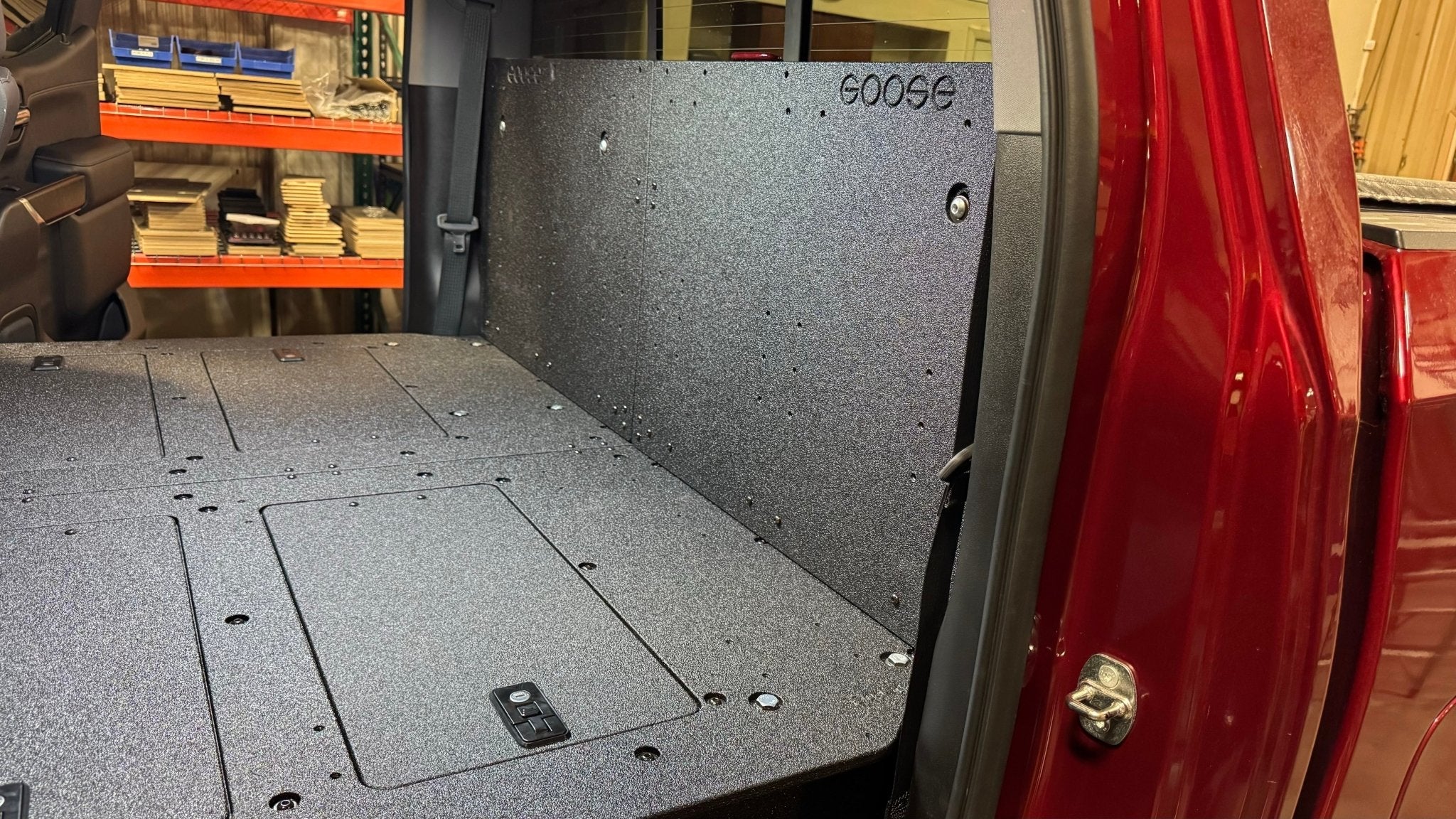 CHEVY - SILVERADO - 4TH GEN - GMC - SIERRA - 2019 - PRESENT - 5TH GEN - EXPLORE SERIES - CREW CAB - SEAT DELETE PLATE SYSTEM - SECOND ROW - 100% - Spirit of 1876 - Goose Gear