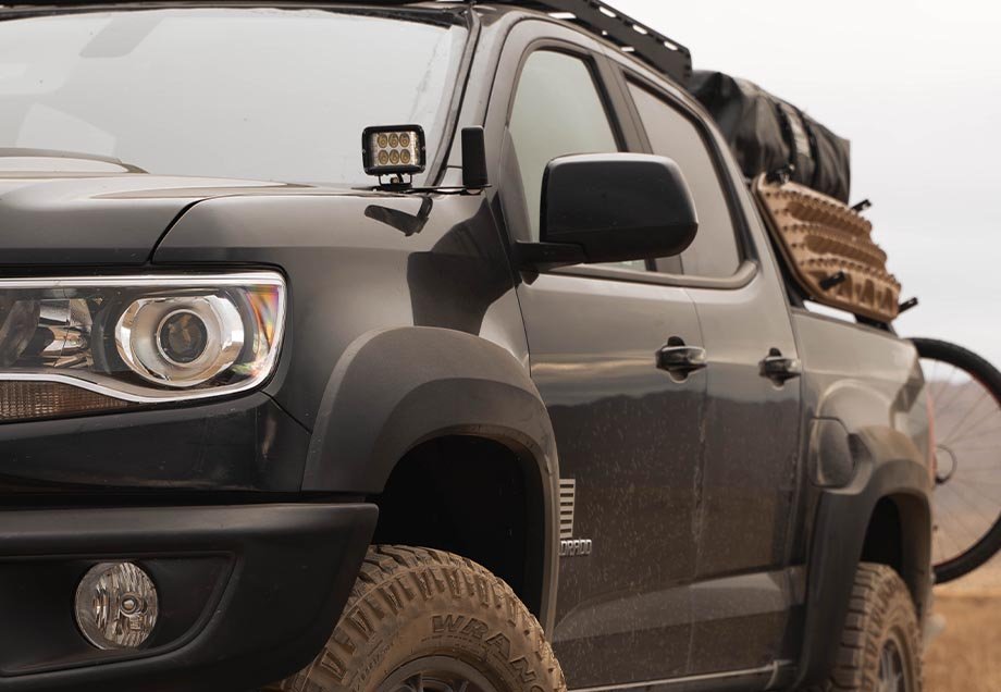 Low Profile Ditch Light Brackets Kit For 2015 - 2022 Chevy Colorado/Canyon - Spirit of 1876Dealers of Cali Raised LED