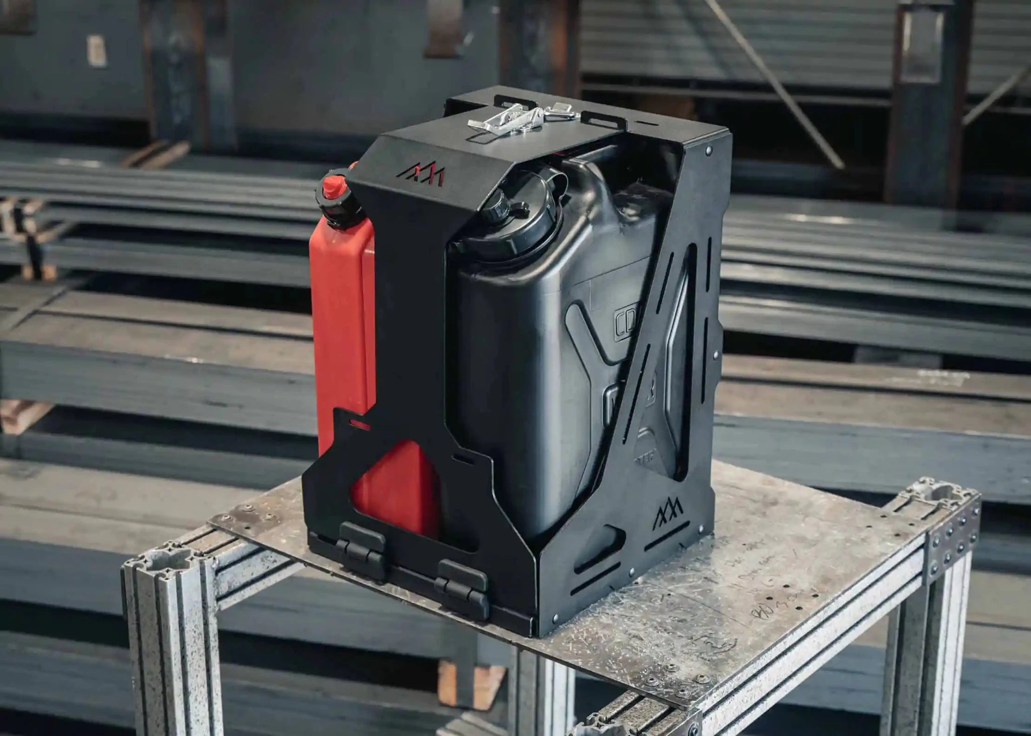 Jerry's Can Holder - Dual Universal Jerry Can Carrier - Spirit of 1876Backwoods Adventure Mods