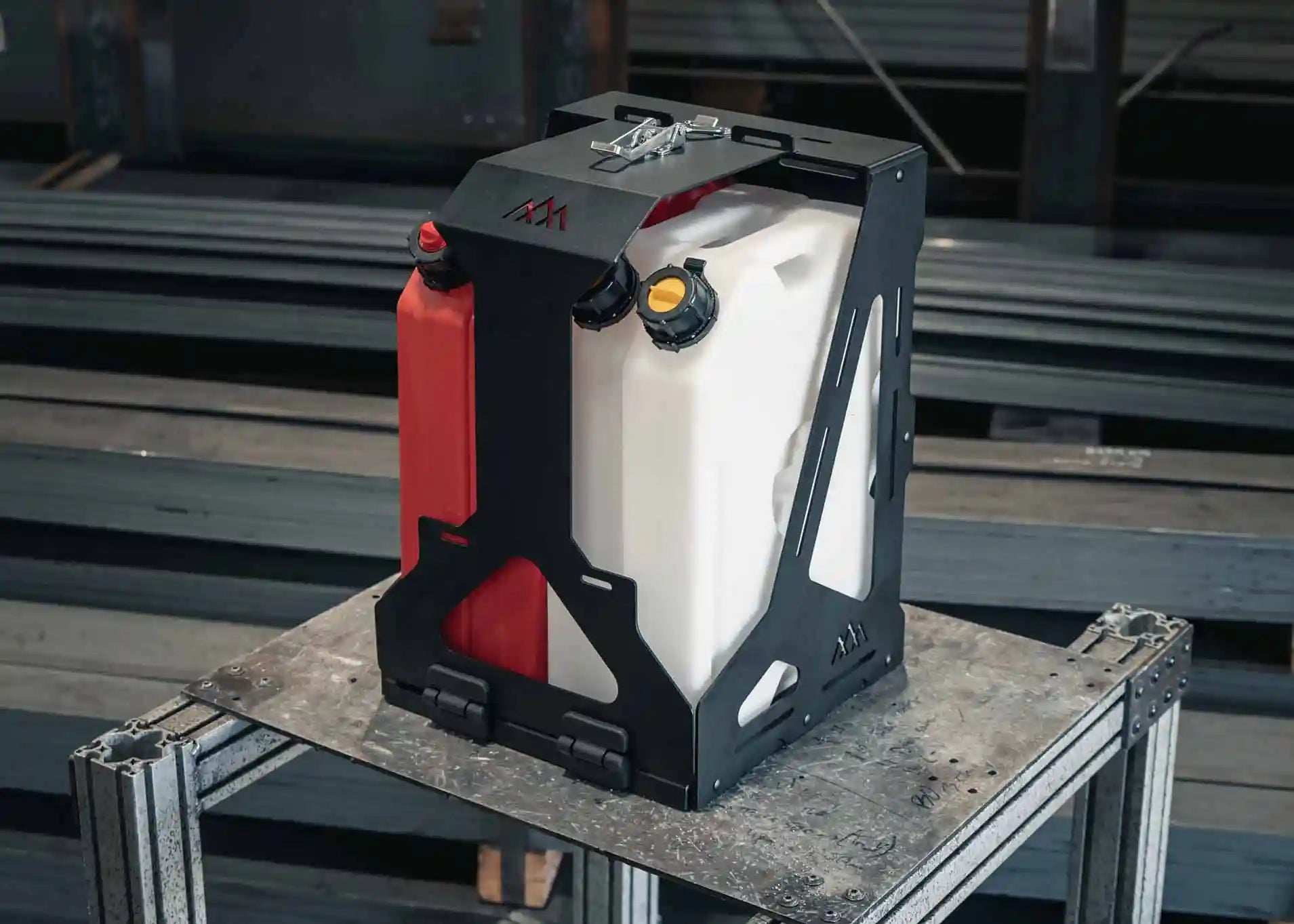 Jerry's Can Holder - Dual Universal Jerry Can Carrier - Spirit of 1876Backwoods Adventure Mods