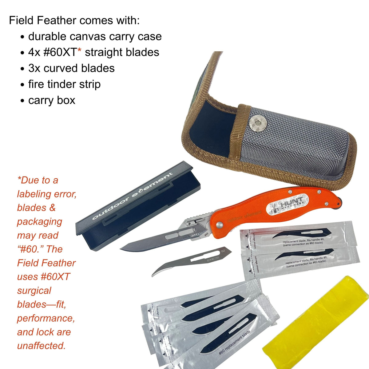 Field Feather - Replaceable Blade Folding Knife