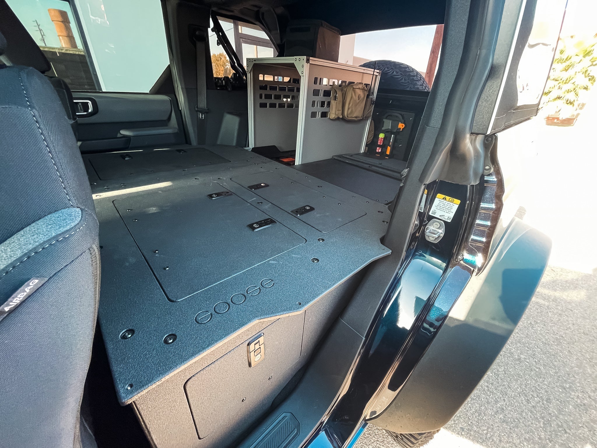 Ford Bronco 2021 - Present 6 Gen. 4 Door - Second Row Seat Delete Plate System - Module Height - Spirit of 1876 - Goose Gear