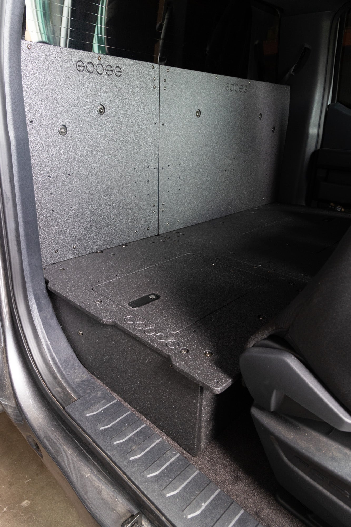 Ford F150 2015 - Present 13th & 14th Gen. SuperCab - Second Row Seat Delete Plate System - Spirit of 1876 - Goose Gear