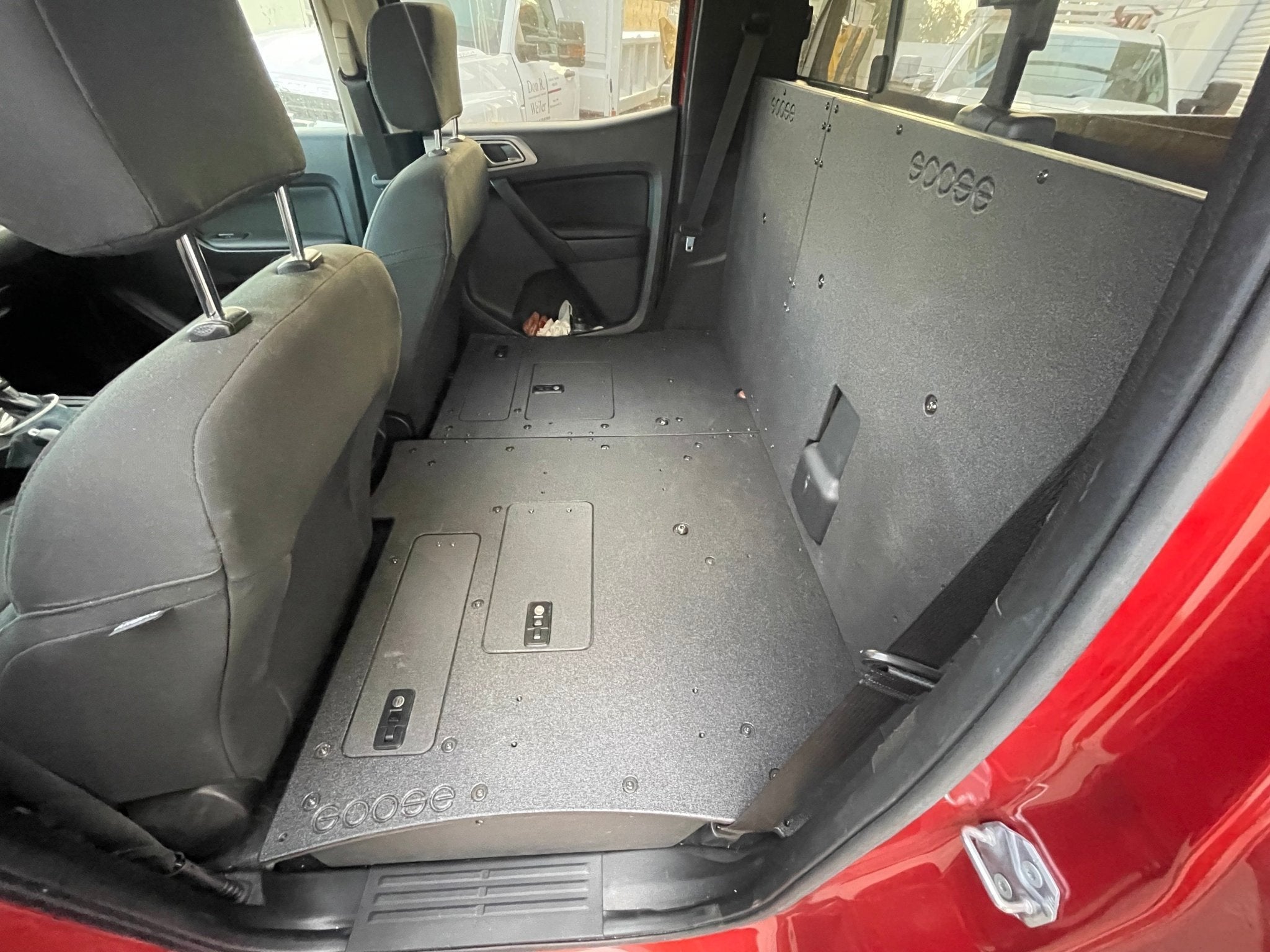 Ford Ranger 2019 - 2023 4th Gen. Super Crew - 100% Second Row Seat Delete Plate System - Spirit of 1876 - Goose Gear