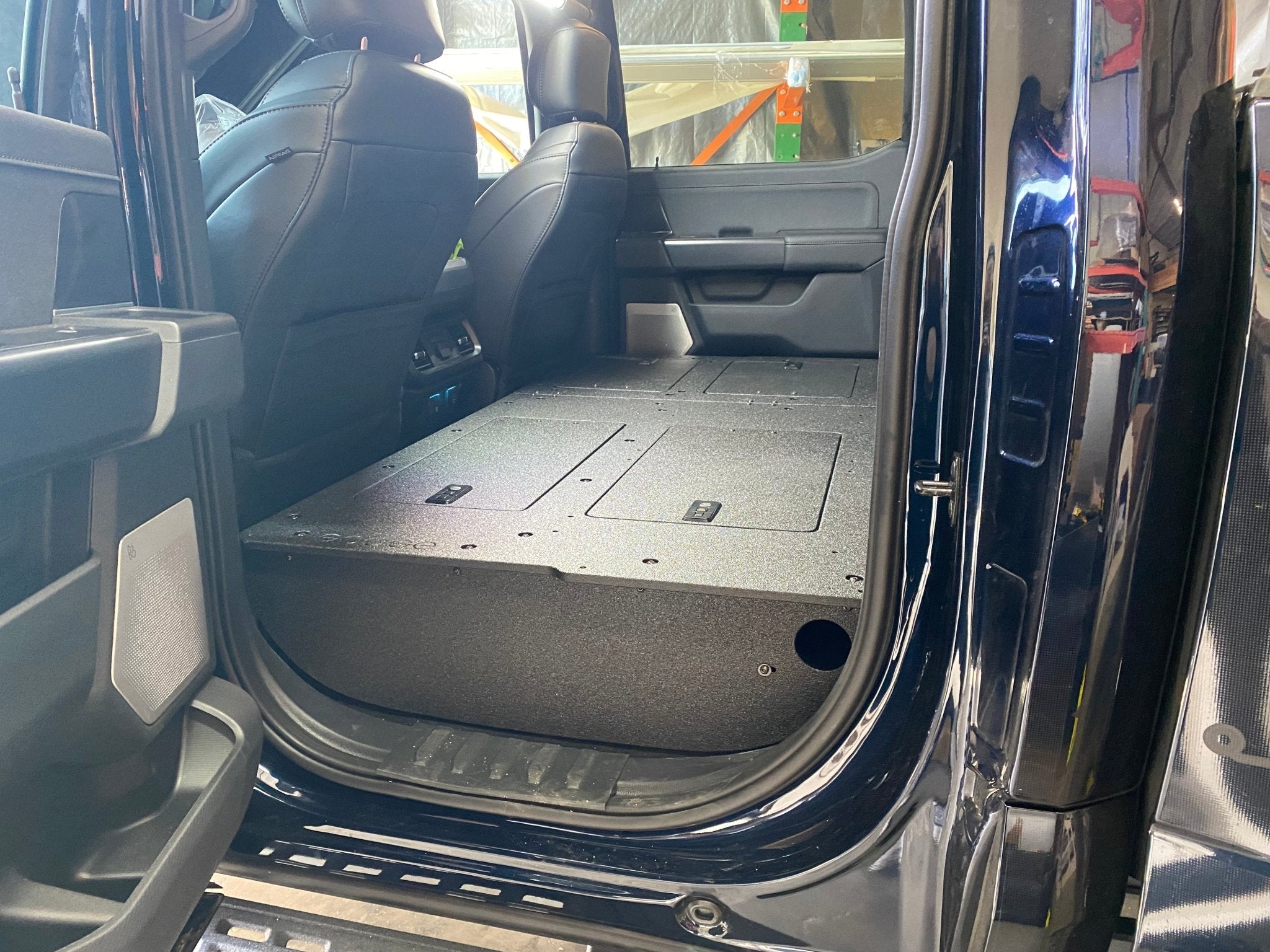 Ford Super Duty F250 - F550 2017 - Present 4th & 5th Gen. Crew Cab - Second Row Seat Delete Plate System - Spirit of 1876 - Goose Gear