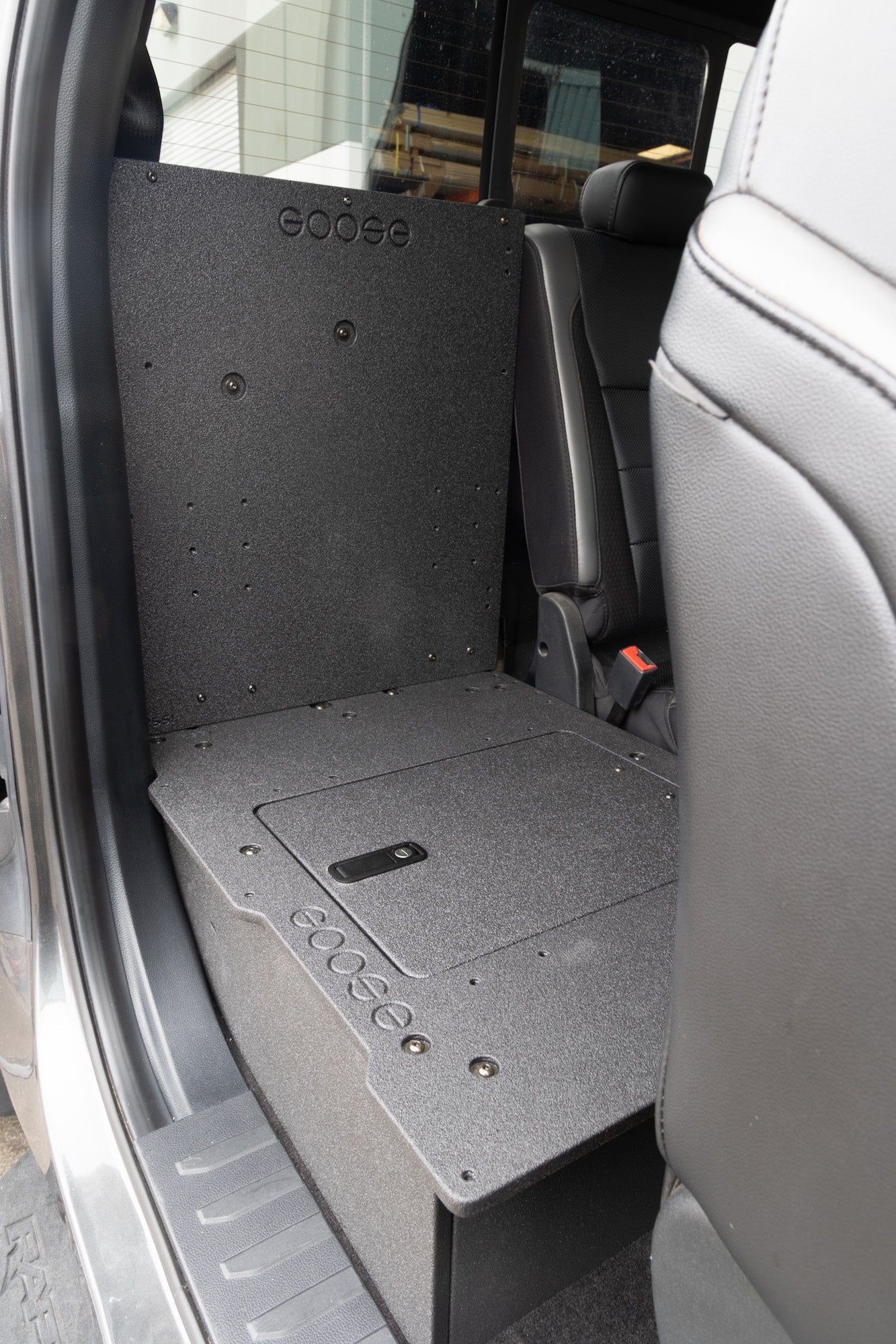 Ford Super Duty F250 - F550 2017 - Present 4th & 5th Gen. Super Cab - Second Row Seat Delete Plate System - Spirit of 1876 - Goose Gear