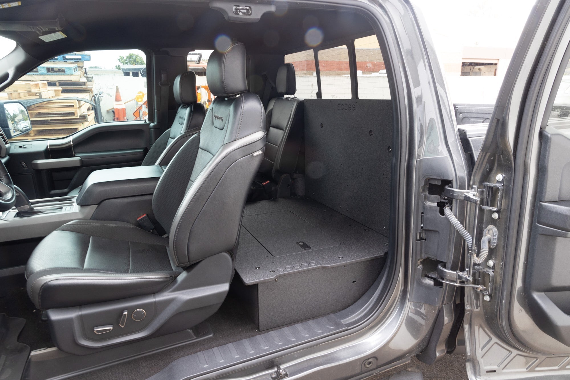 Ford Super Duty F250 - F550 2017 - Present 4th & 5th Gen. Super Cab - Second Row Seat Delete Plate System - Spirit of 1876 - Goose Gear