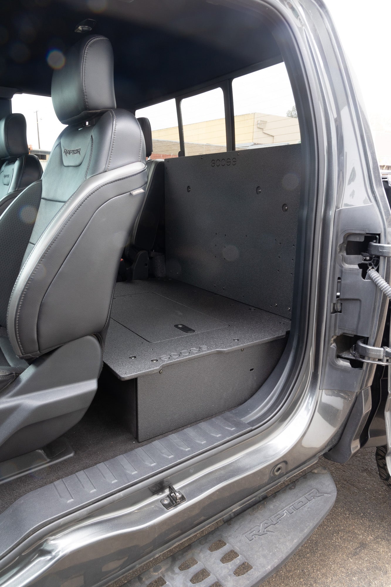 Ford Super Duty F250 - F550 2017 - Present 4th & 5th Gen. Super Cab - Second Row Seat Delete Plate System - Spirit of 1876 - Goose Gear