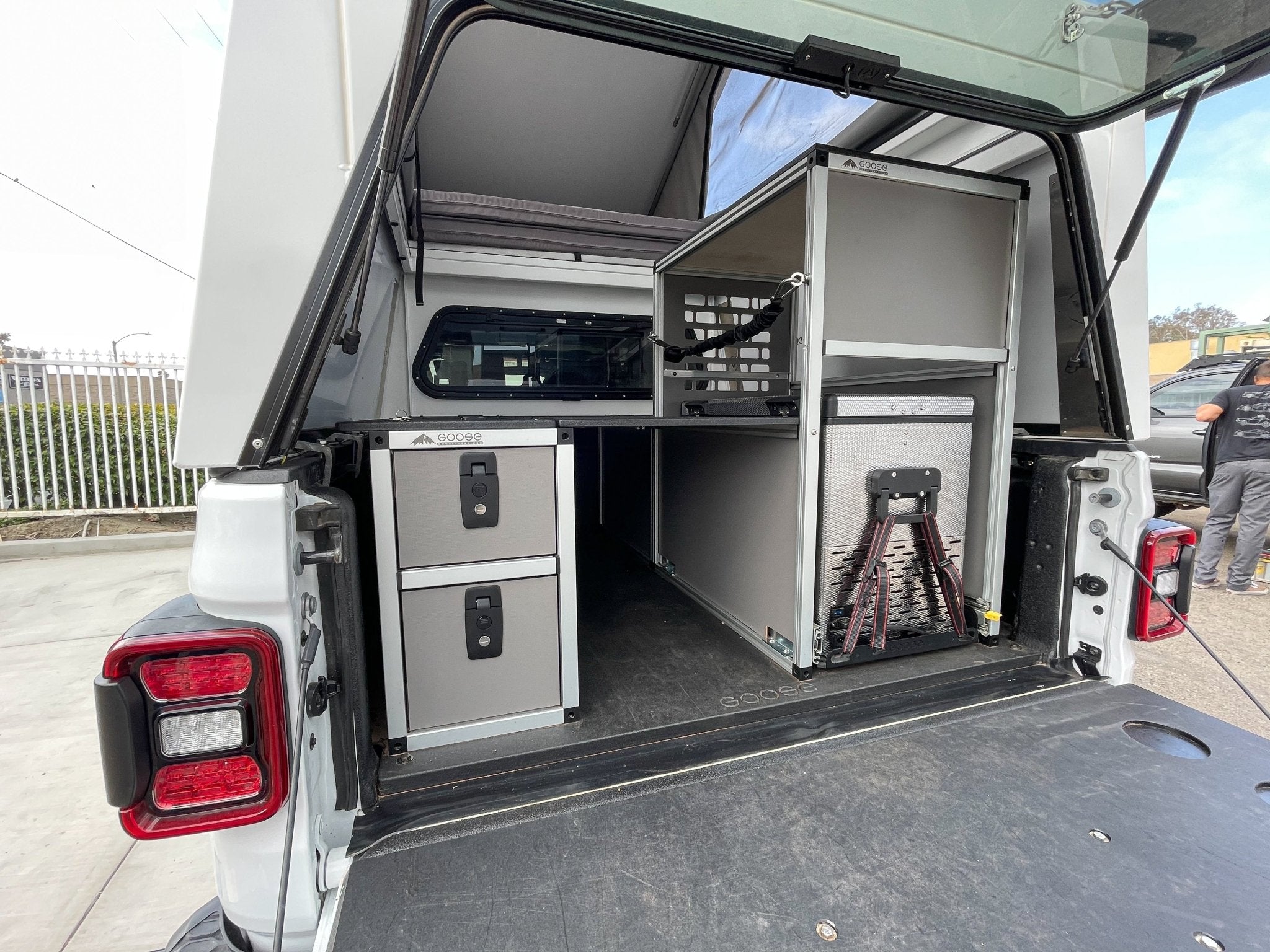 Goose Gear Camper System - Midsize Truck 5Ft. and 6 Ft. Bed - Driver Side Rear Double Drawer Module - Spirit of 1876 - Goose Gear
