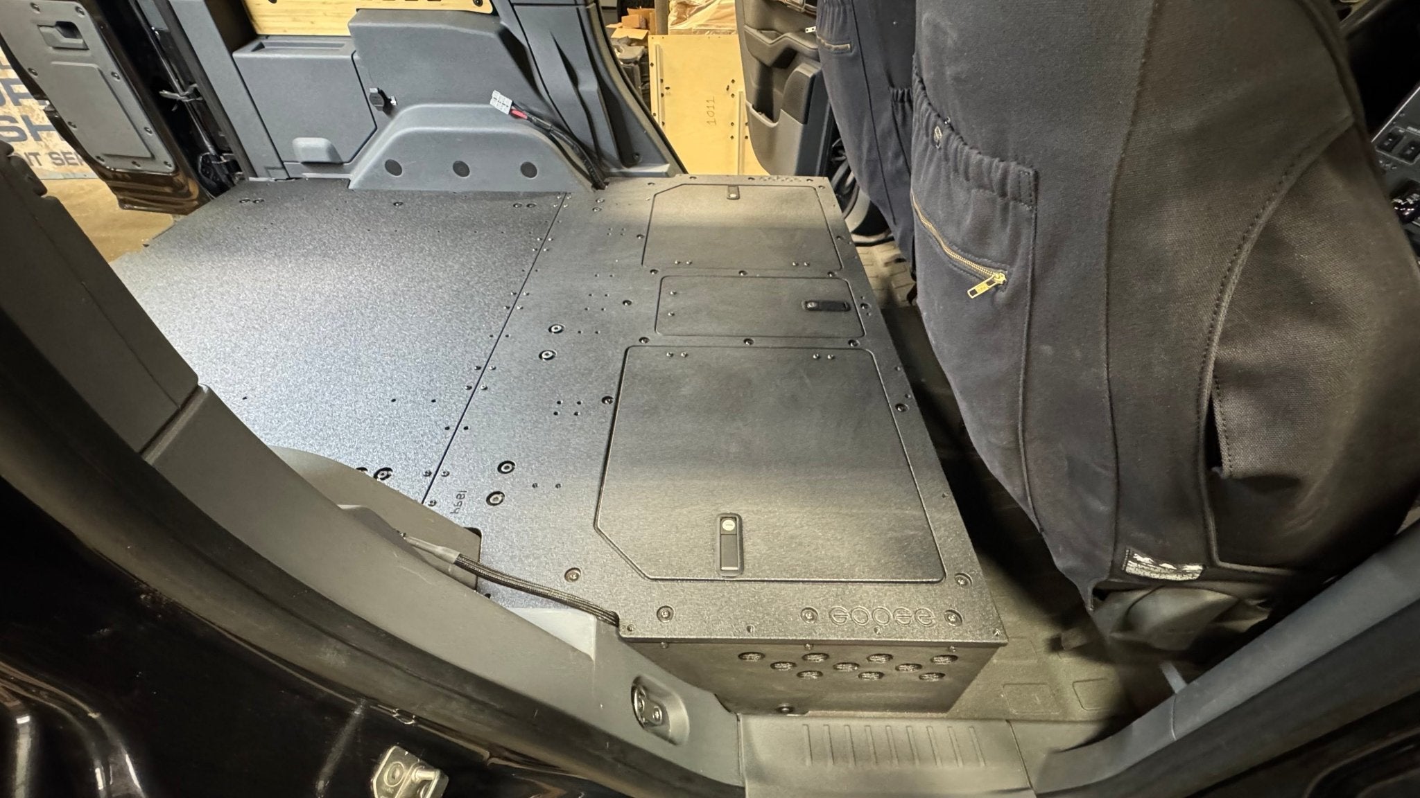 Goose Gear. Ineos - Grenadier - 2024 - Present - 1st Gen - Venture Series - RCI Second Row Seat Delete Plate System - Spirit of 1876Goose Gear
