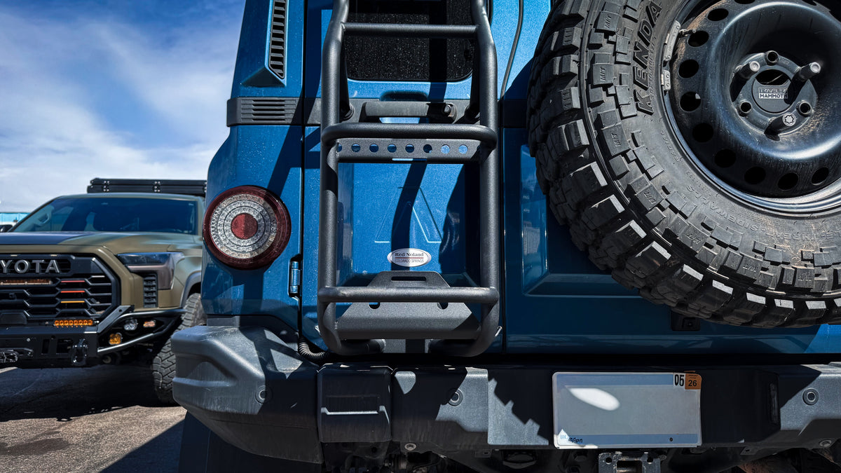 Ineos Grenadier Rear Ladder with Jerry Can Holder | No-Drill Overland Accessory