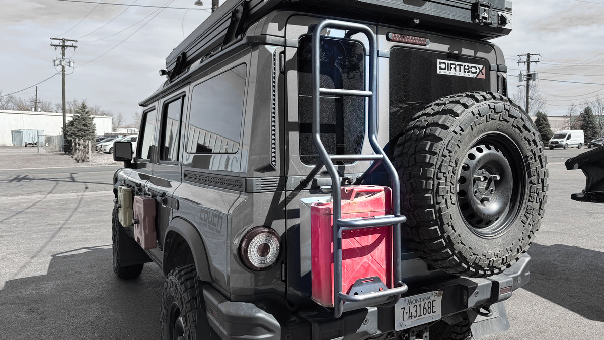 Ineos Grenadier Rear Ladder with Jerry Can Holder | No-Drill Overland Accessory