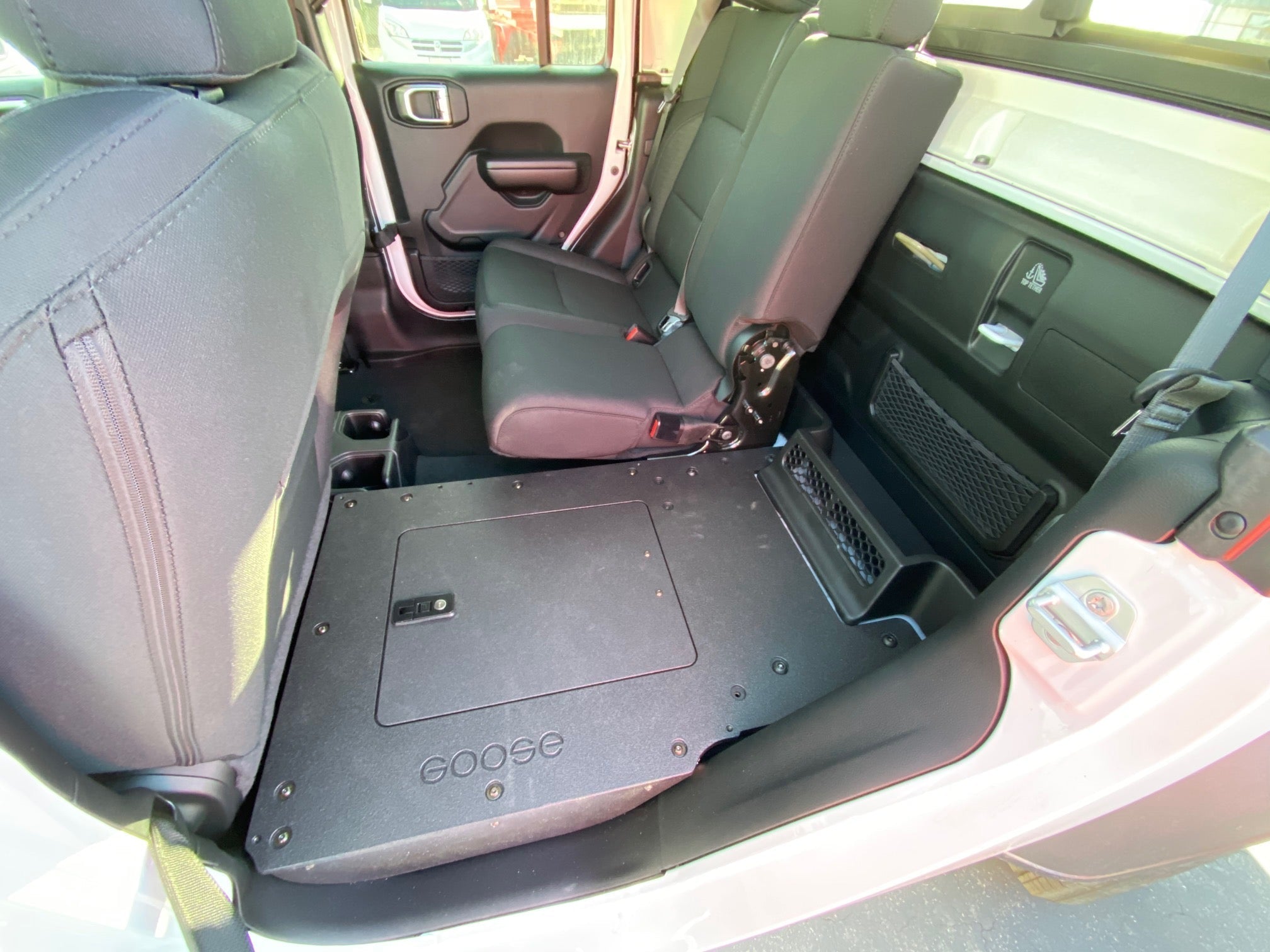 Jeep Gladiator 2019 - Present JT 4 Door - Second Row Seat Delete Plate System - Spirit of 1876 - Goose Gear