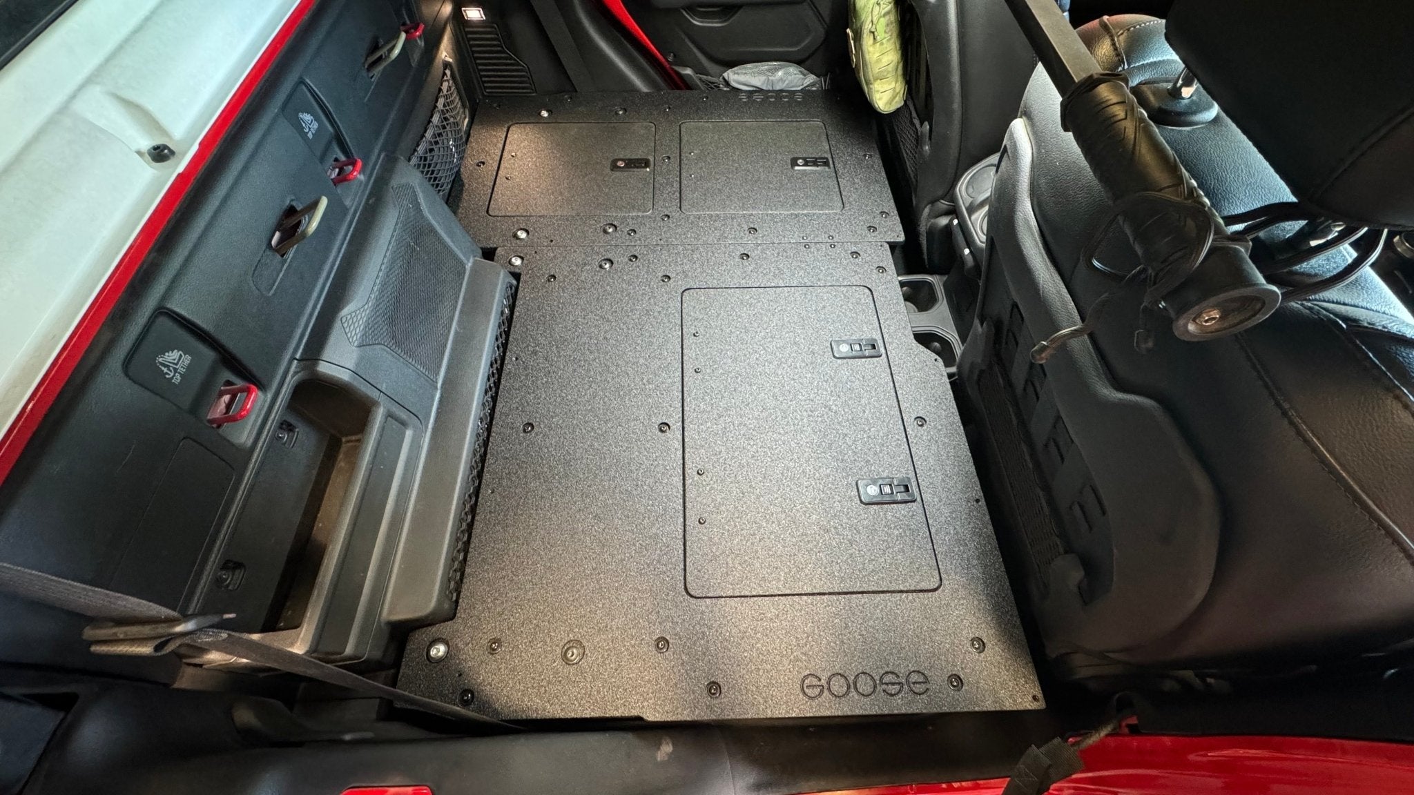 Jeep Gladiator 2019 - Present JT 4 Door - Second Row Seat Delete Plate System - High Platform - Spirit of 1876 - Goose Gear