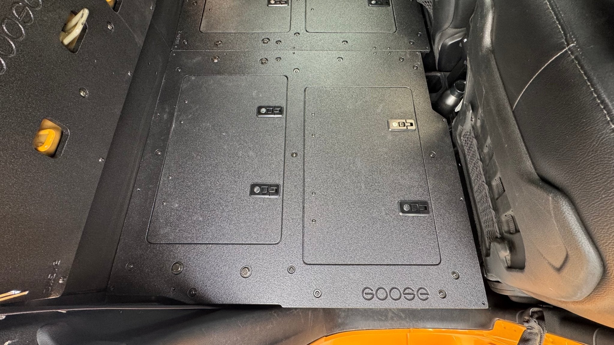 Jeep Gladiator 2019 - Present JT 4 Door - Second Row Seat Delete Plate System - High Platform - Spirit of 1876 - Goose Gear